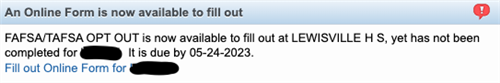 FAFSA/TASFA screenshot